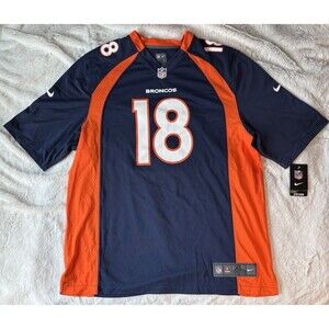 NFL Broncos On Field Peyton Manning Jersey XL Nike Navy & Orange NEW WITH TAGS